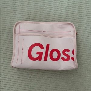 Glossier Beauty Bag limited edition red and pink makeup bag